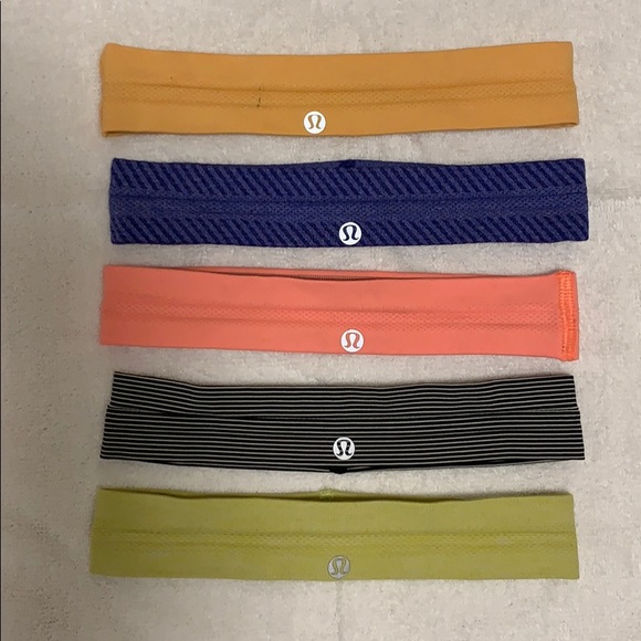 Lululemon 5 Headbands w/grippers Bundle - Picture 2 of 4